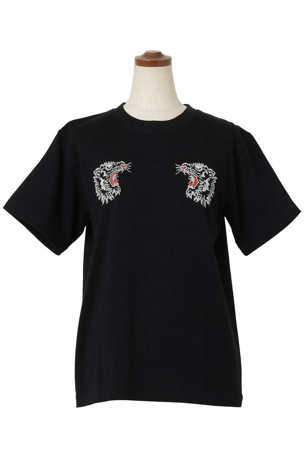 JAPAN Embroidery Style Print Tシャツ 詳細画像 ブラック